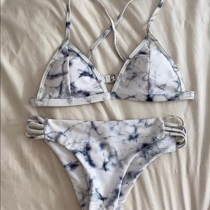 Marble triangle swimsuit